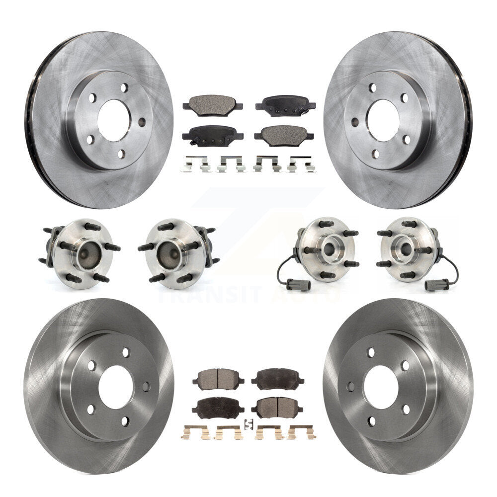 Kit de rotors et plaquettes de frein à disque, roulements de moyeu avant et arrière (10 pièces) pour Pontiac G5