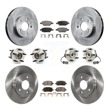 Kit de rotors et plaquettes de frein à disque, roulements de moyeu avant et arrière (10 pièces) pour Pontiac G5