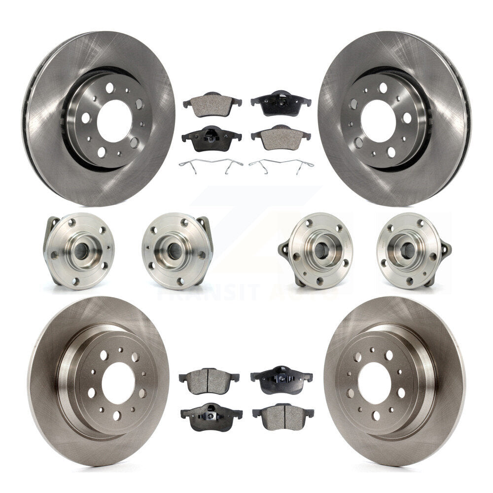 Kit de Rotor et de plaquettes de frein, roulement de moyeu avant et arrière (10 pièces) pour Volvo S60 XC70 V70 S8