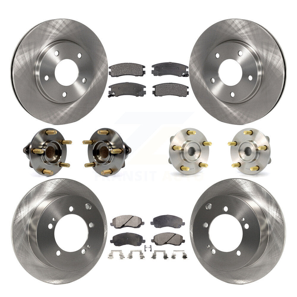 Kit de rotors et plaquettes de frein à disque, roulement de moyeu avant et arrière (10 pièces) pour Mitsubishi Eclips