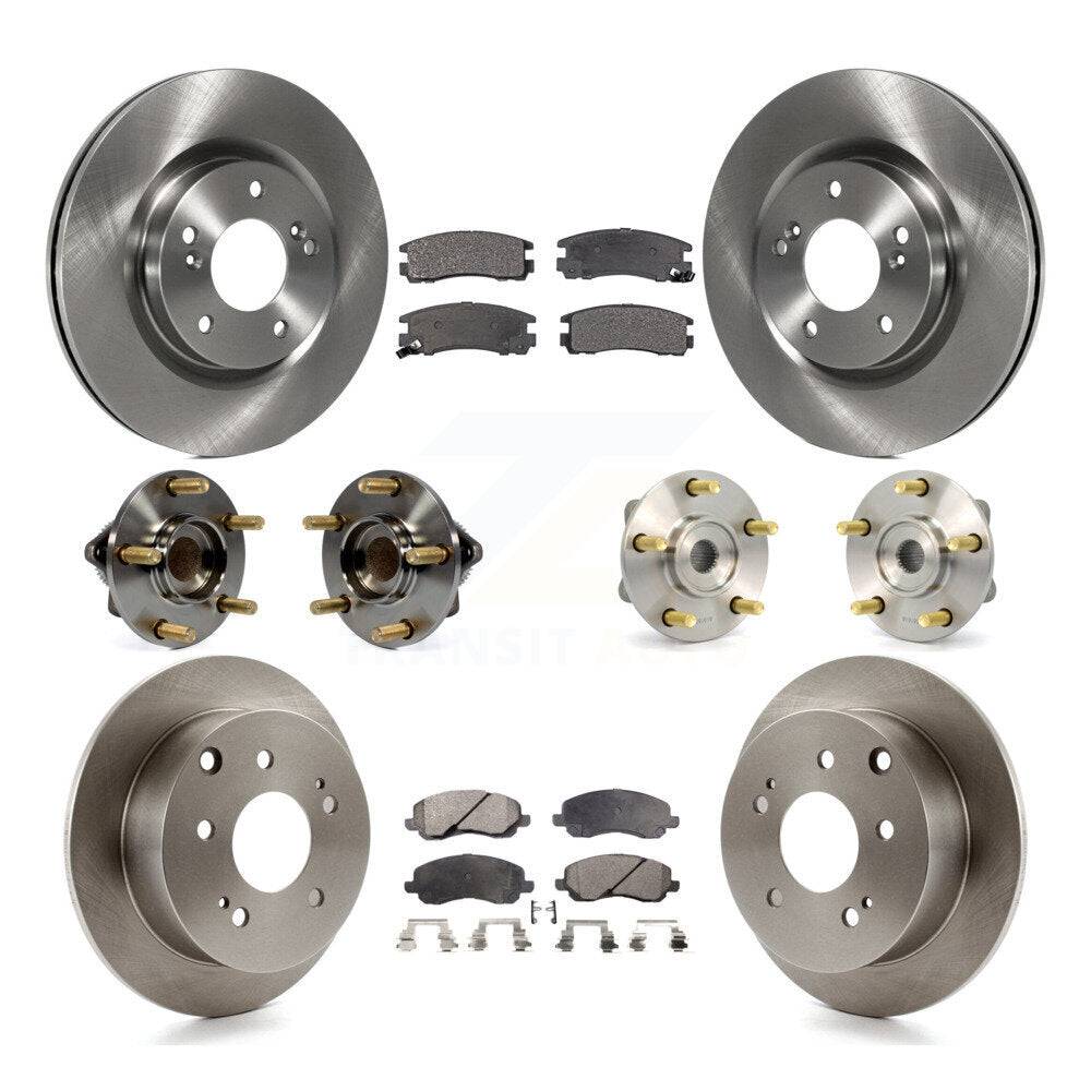 Kit de plaquettes de Rotor de frein, roulement de moyeu avant et arrière (10 pièces) pour Mitsubishi Eclipse 2.4 06