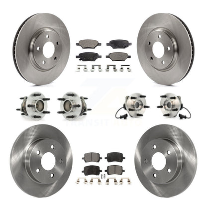 Kit de Rotor et de plaquettes de frein, roulement de moyeu avant et arrière (10 pièces) pour Chevrolet Malibu Pontia