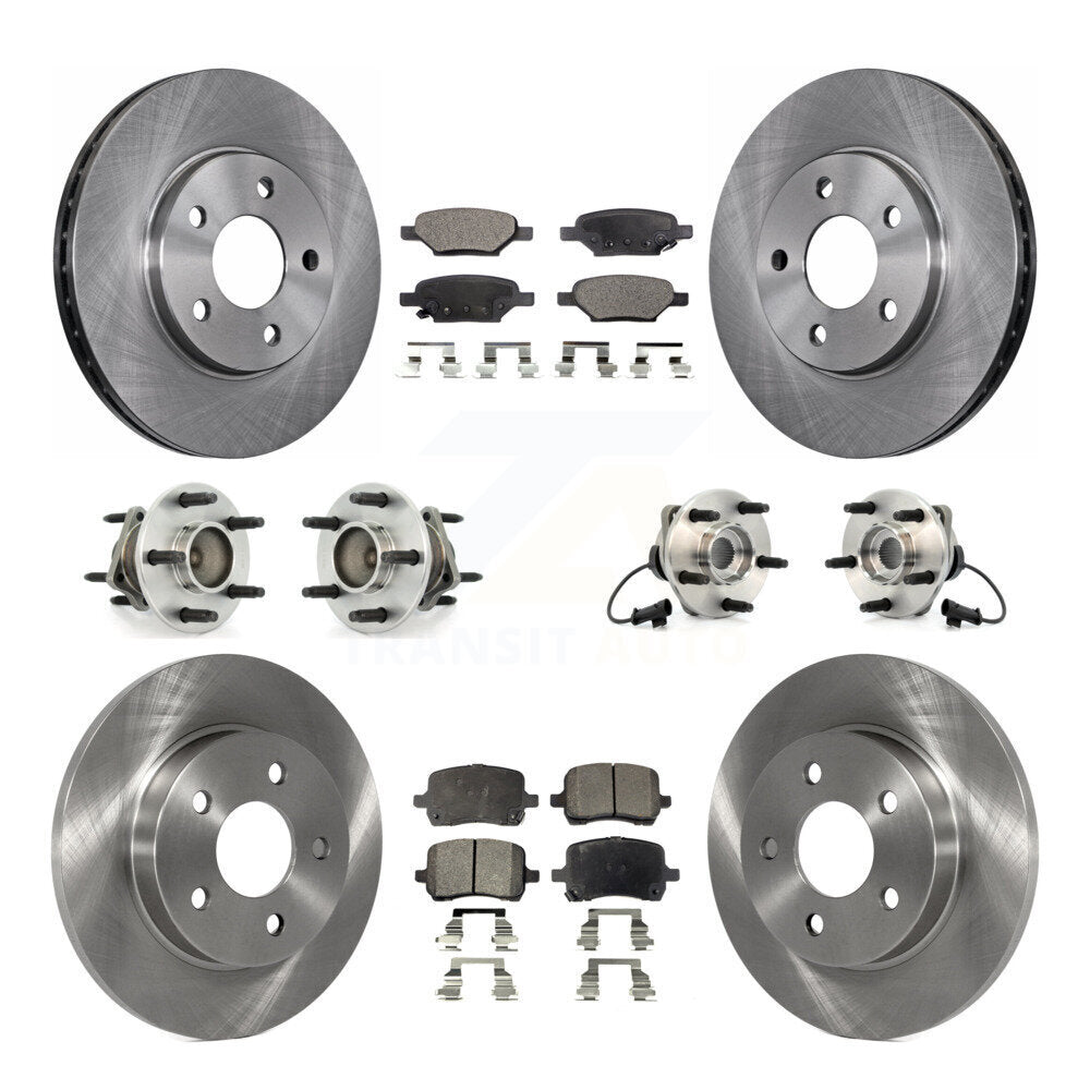 Kit de Rotor et plaquettes de frein à disque, roulement de moyeu avant et arrière (10 pièces) pour Chevrolet Malib