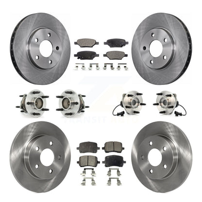 Kit de Rotor et plaquettes de frein à disque, roulement de moyeu avant et arrière (10 pièces) pour Chevrolet Malib