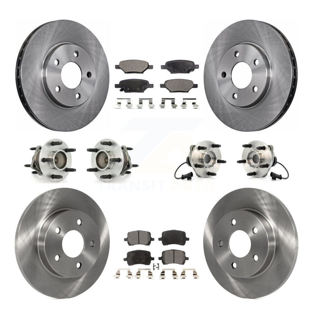 Kit de Rotor et de plaquettes de frein, roulement de moyeu avant et arrière (10 pièces) pour Chevrolet Malibu Pontia