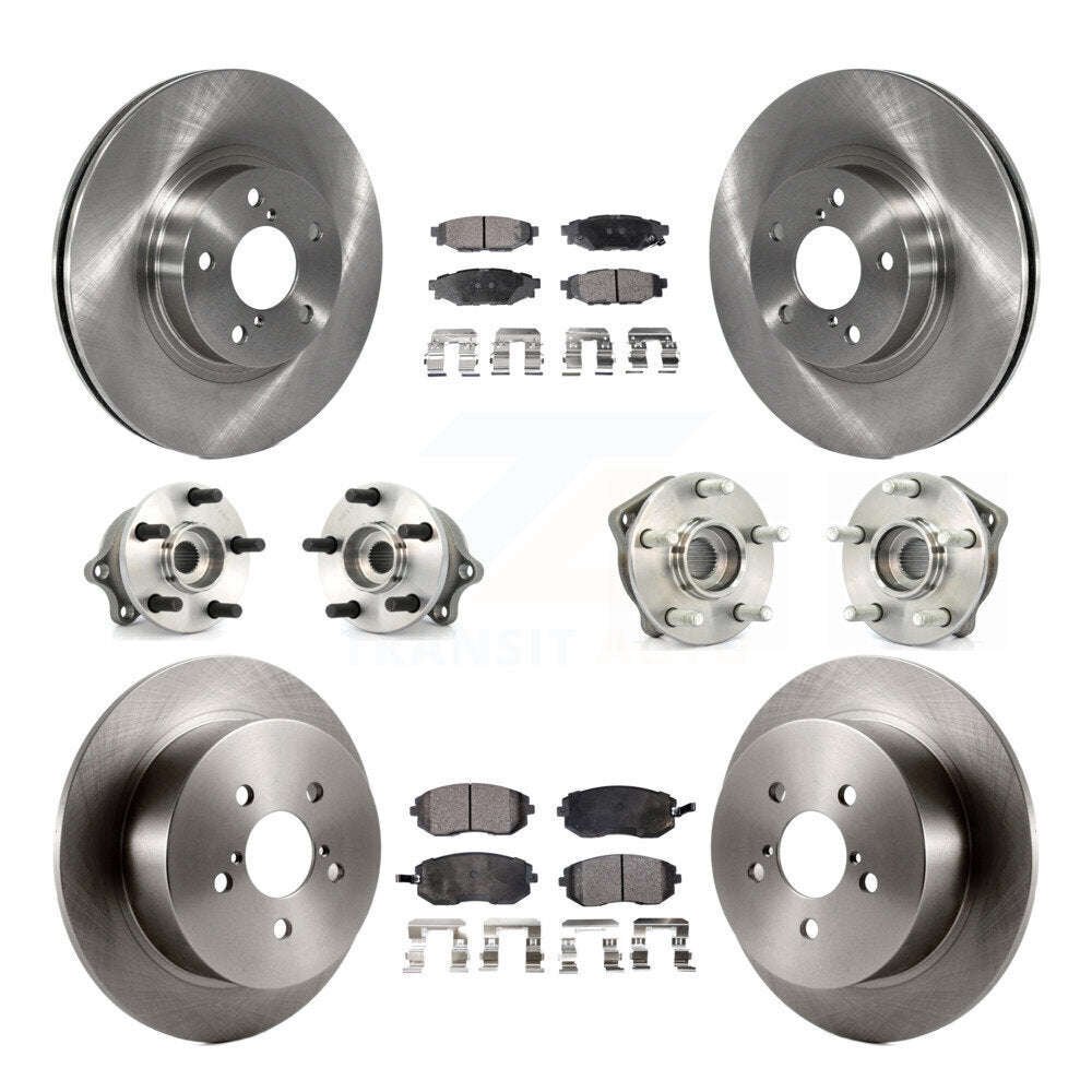 Kit de plaquettes de Rotor de frein, roulement de moyeu avant et arrière (10 pièces) pour Subaru Legacy i/Limite 05