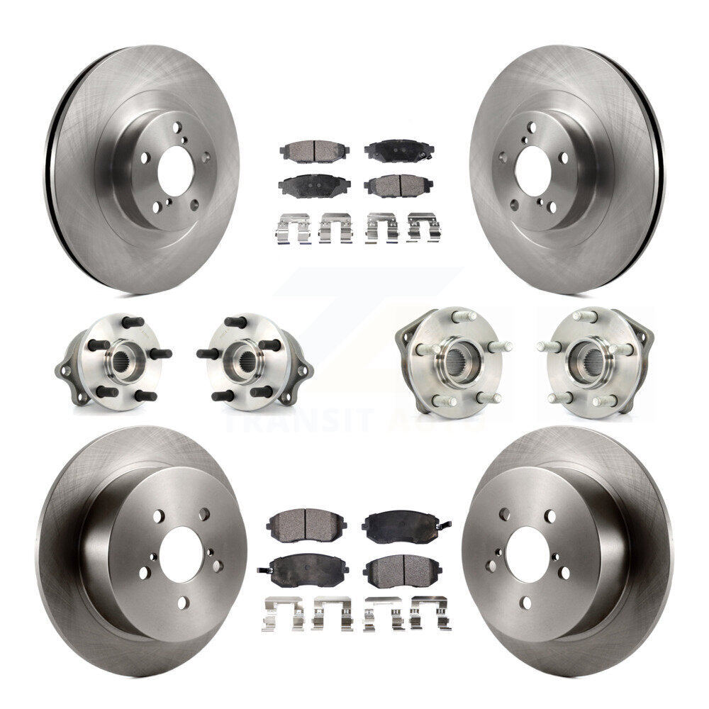 Kit de plaquettes de Rotor de frein, roulement de moyeu avant et arrière (10 pièces) pour Subaru Outback Legac 2005