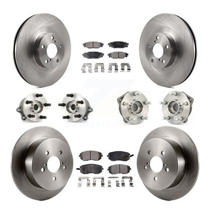 Kit de plaquettes de Rotor de frein, roulement de moyeu avant et arrière (10 pièces) pour Subaru Outback Legac 2005