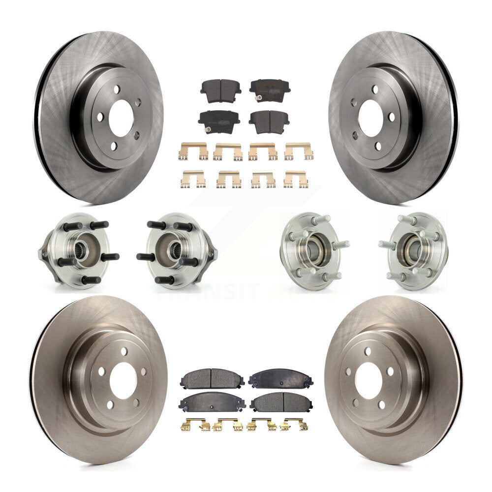Kit de rotors et plaquettes de frein à disque, roulements de moyeu avant et arrière (10 pièces) pour Dodge Charger