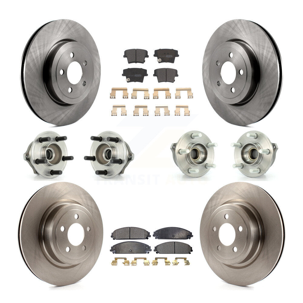Kit de rotors et plaquettes de frein à disque, roulements de moyeu avant et arrière (10 pièces) pour Dodge Charger