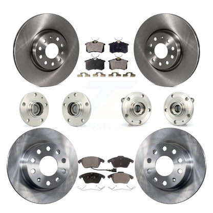 Kit de Rotor et plaquettes de frein, roulement de moyeu avant et arrière (10 pièces) pour Volkswagen Jetta Beetl