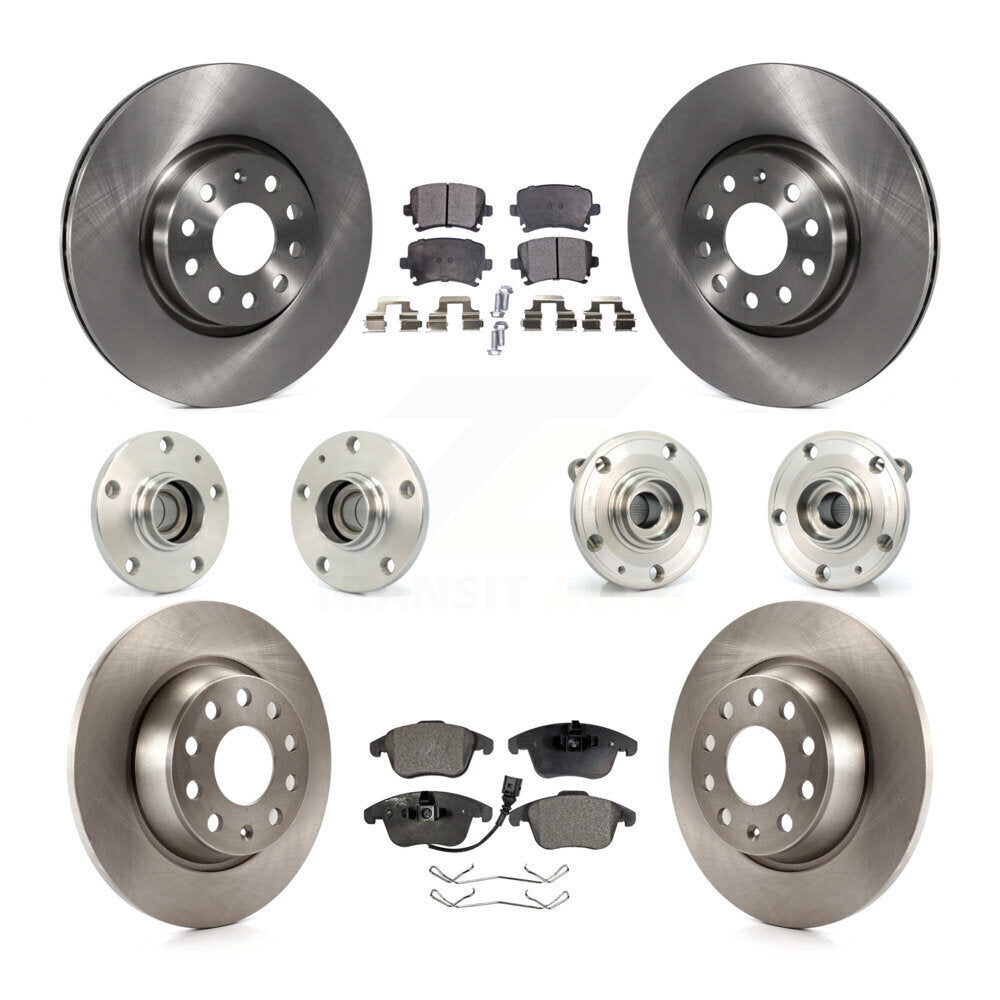 Kit de plaquettes de Rotor de frein, roulement de moyeu avant et arrière (10 pièces) pour Volkswagen Tiguan Audi Q
