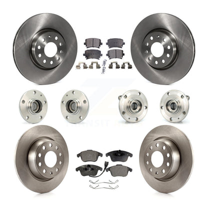 Kit de plaquettes de Rotor de frein, roulement de moyeu avant et arrière (10 pièces) pour Volkswagen Tiguan Audi Q