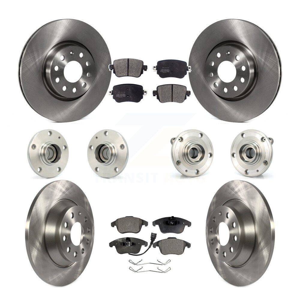 Kit de rotor et de plaquettes de frein à disque, roulement de moyeu avant et arrière (10 pièces) pour Audi Q 2016 – 2018