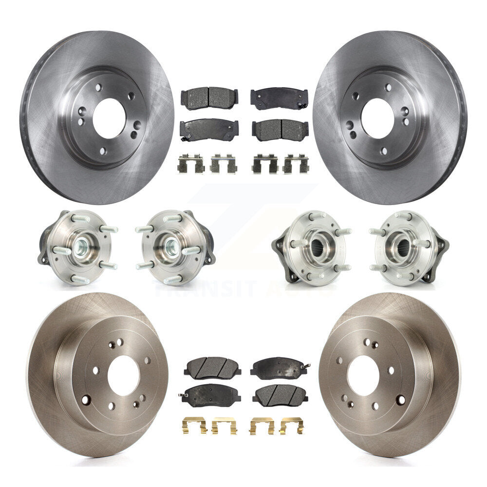 Kit de plaquettes de Rotor de frein, roulement de moyeu avant et arrière (10 pièces) pour Hyundai Santa Fe FW 07-09