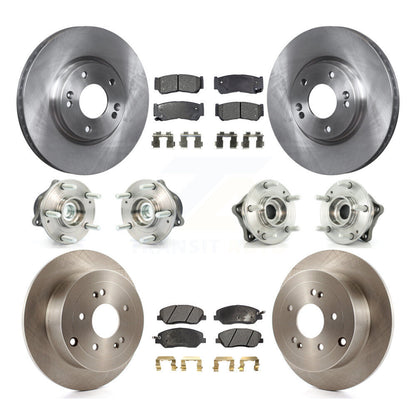 Kit de plaquettes de Rotor de frein, roulement de moyeu avant et arrière (10 pièces) pour Hyundai Santa Fe FW 07-09