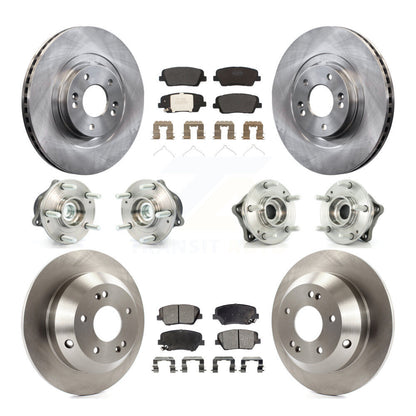 Kit de plaquettes de Rotor de frein, roulement de moyeu avant et arrière (10 pièces) pour Kia Sorento FW 2014 – 2015