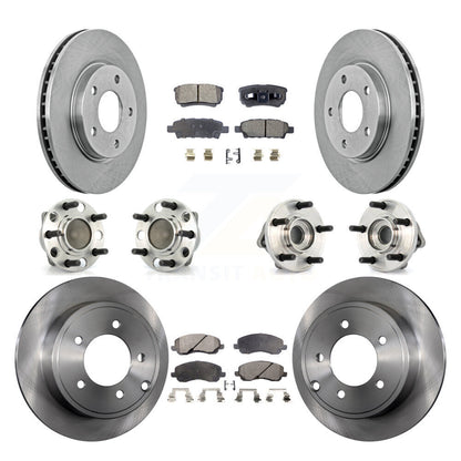 Kit de rotors et plaquettes de frein à disque, roulements de moyeu avant et arrière (10 pièces) pour Dodge Caliber
