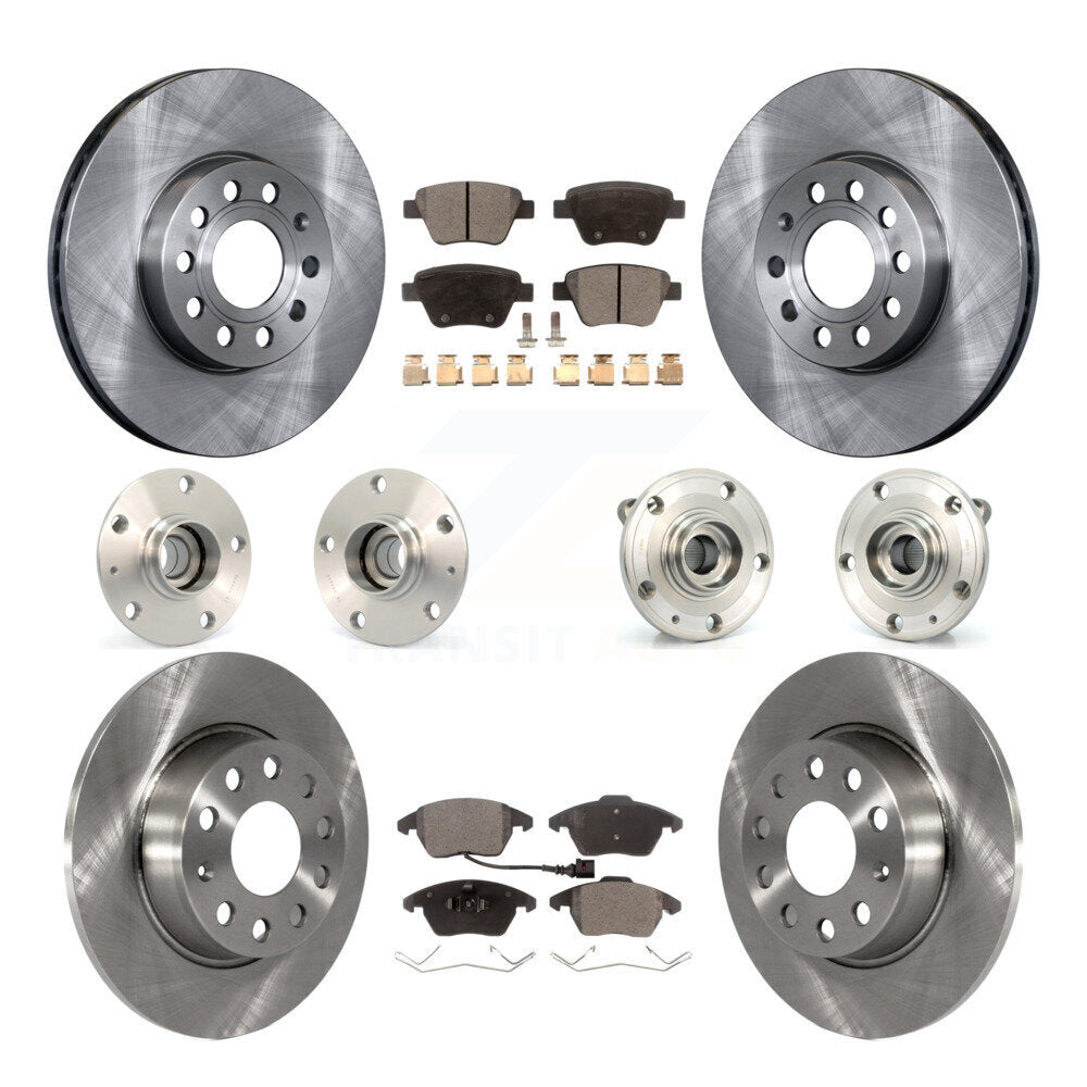 Kit de Rotor et de plaquettes de frein à disque, roulement de moyeu avant et arrière (10 pièces) pour Volkswagen Beetl