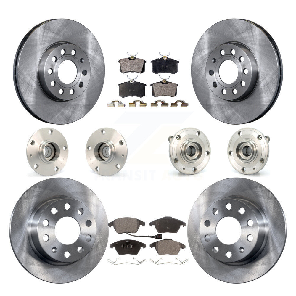Kit de Rotor et de plaquettes de frein à disque, roulement de moyeu avant et arrière (10 pièces) pour Volkswagen Beetl