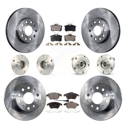 Kit de Rotor et de plaquettes de frein à disque, roulement de moyeu avant et arrière (10 pièces) pour Volkswagen Beetl