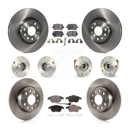 Kit de rotors et plaquettes de frein à disque, roulements de moyeu avant et arrière (10 pièces) pour Volkswagen GT