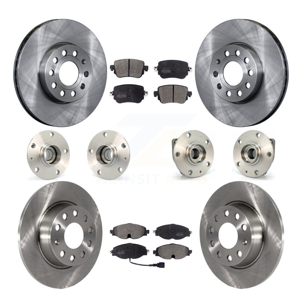 Kit de plaquettes de Rotor de frein, roulement de moyeu avant et arrière (10 pièces) pour Volkswagen Golf SportWage