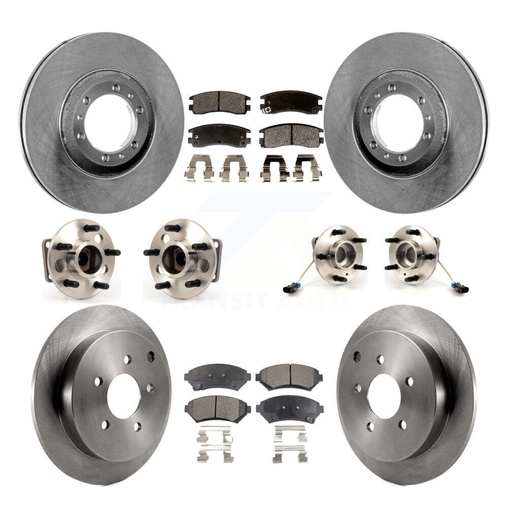 Kit de rotors et plaquettes de frein à disque, roulement de moyeu avant et arrière (10 pièces) pour Pontiac Montan