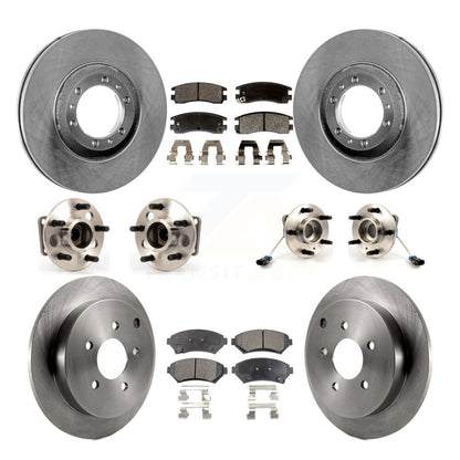 Kit de rotors et plaquettes de frein à disque, roulement de moyeu avant et arrière (10 pièces) pour Pontiac Montan