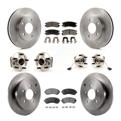 Kit de rotors et plaquettes de frein à disque, roulements de moyeu avant et arrière (10 pièces) pour Pontiac Aztek
