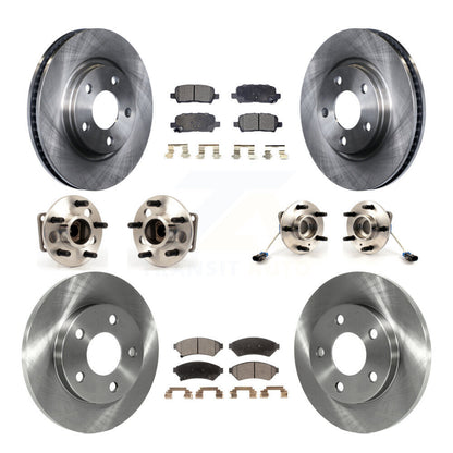 Kit de Rotor et de plaquettes de frein, roulement de moyeu avant et arrière (10 pièces) pour Buick LaCrosse Pontia