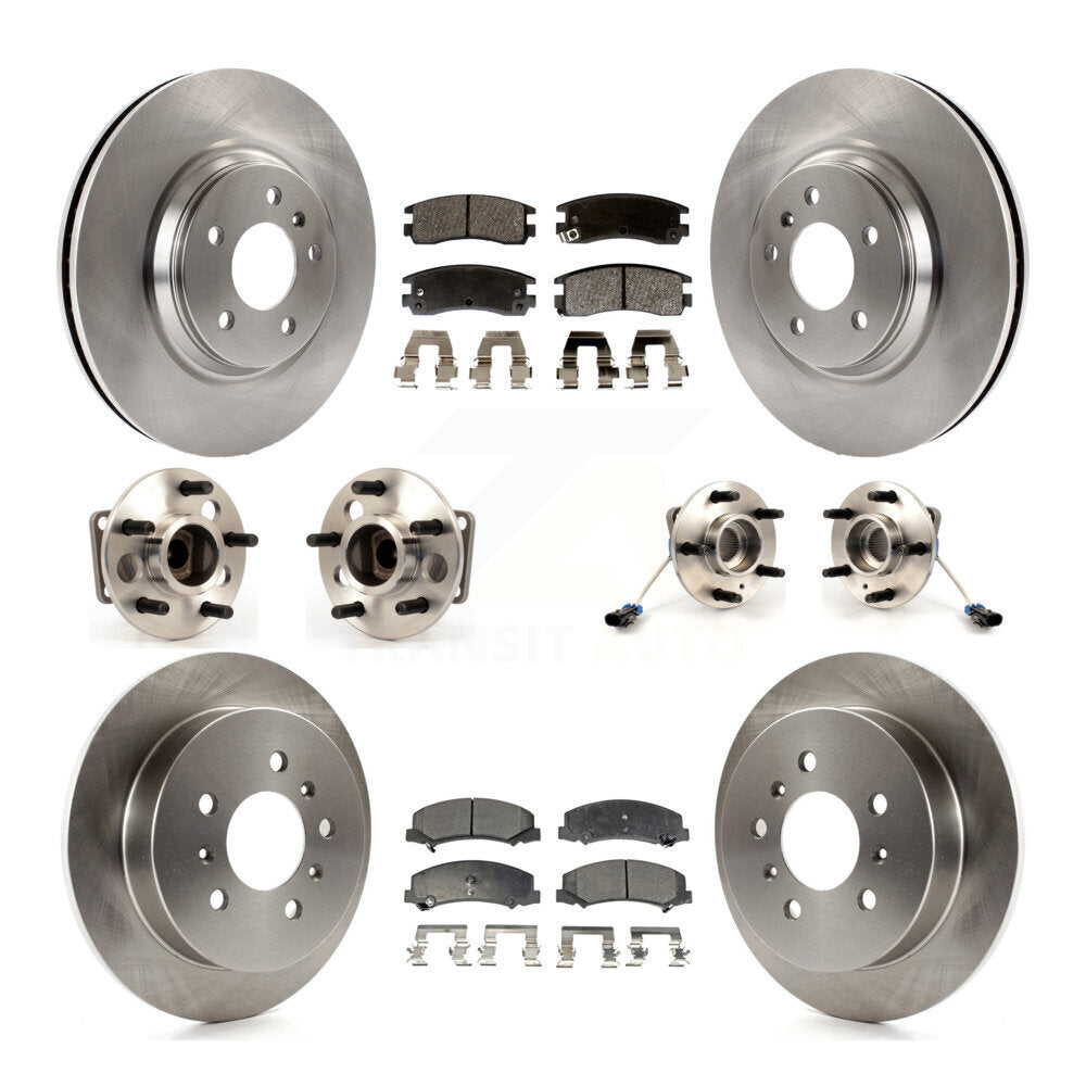 Kit de plaquettes de Rotor de frein à disque, roulement de moyeu avant et arrière (10 pièces) pour Buick LaCrosse Allur