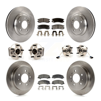 Kit de plaquettes de Rotor de frein à disque, roulement de moyeu avant et arrière (10 pièces) pour Buick LaCrosse Allur
