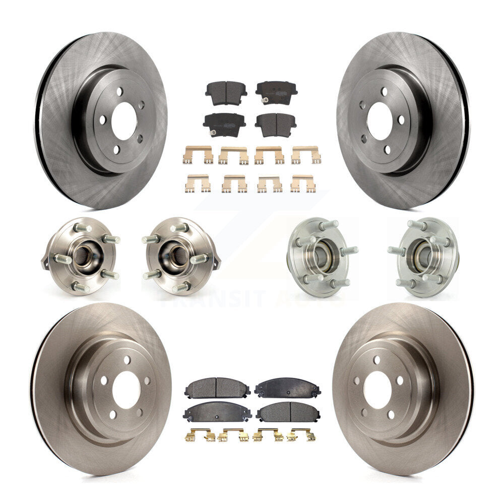 Kit de rotors et plaquettes de frein à disque, roulements de moyeu avant et arrière (10 pièces) pour Dodge Charger