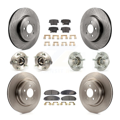 Kit de rotors et plaquettes de frein à disque, roulements de moyeu avant et arrière (10 pièces) pour Dodge Charger