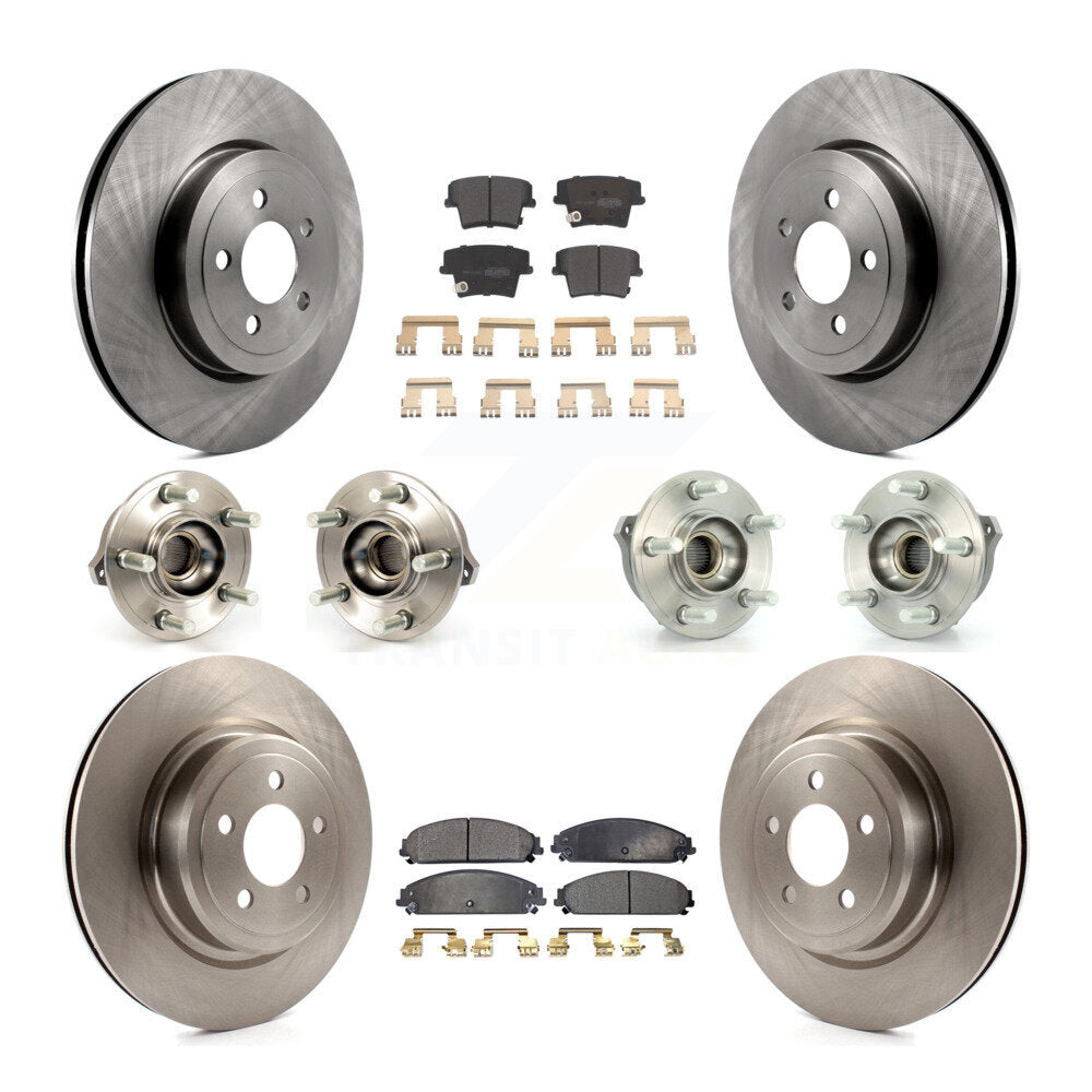 Kit de rotors et plaquettes de frein à disque, roulements de moyeu avant et arrière (10 pièces) pour Dodge Charger