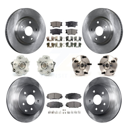 Kit de rotors et plaquettes de frein à disque, roulements de moyeu avant et arrière (10 pièces) pour Toyota RAV4