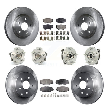 Kit de rotors et plaquettes de frein à disque, roulements de moyeu avant et arrière (10 pièces) pour Toyota RAV4