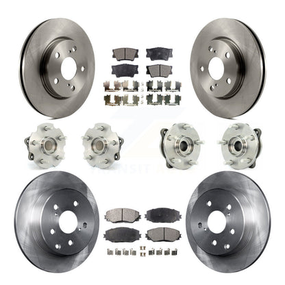 Kit de rotors et plaquettes de frein, roulement de moyeu avant et arrière (10 pièces), pour Toyota RAV4 LE avec FW