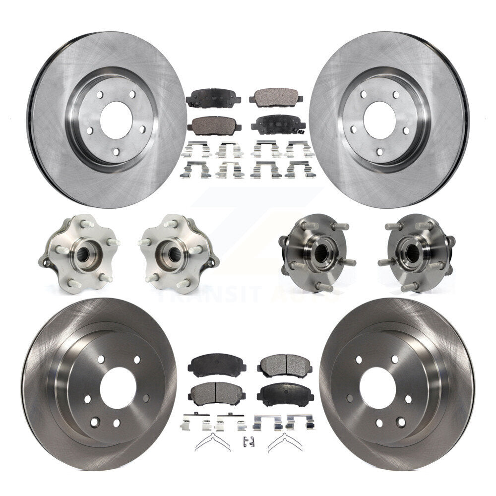 Kit de plaquettes de Rotor de frein, roulement de moyeu avant et arrière (10 pièces) pour Nissan Juke To 04 1 2014