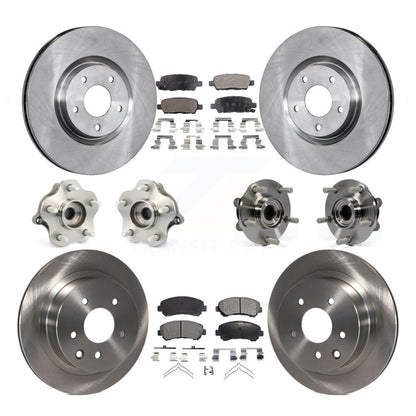 Kit de plaquettes de Rotor de frein, roulement de moyeu avant et arrière (10 pièces) pour Nissan Juke To 04 1 2014