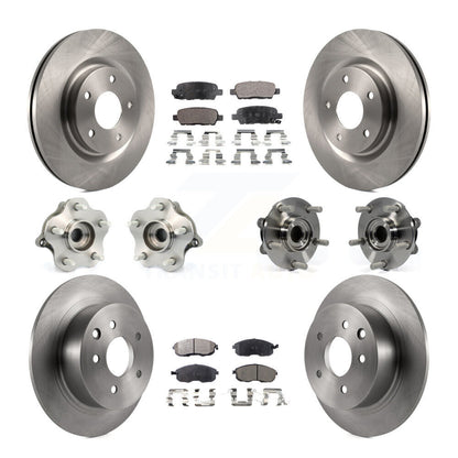 Kit de rotors et plaquettes de frein à disque, roulements de moyeu avant et arrière (10 pièces) pour Nissan Juke