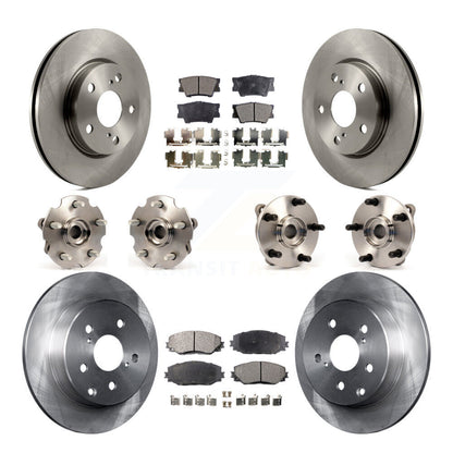 Kit de rotors et plaquettes de frein à disque, roulements de moyeu avant et arrière (10 pièces) pour Toyota RAV4