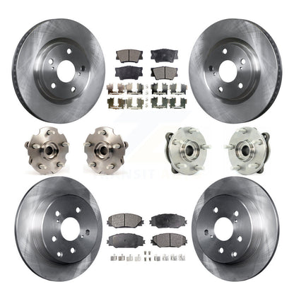 Kit de rotors et plaquettes de frein à disque, roulements de moyeu avant et arrière (10 pièces) pour Toyota RAV4