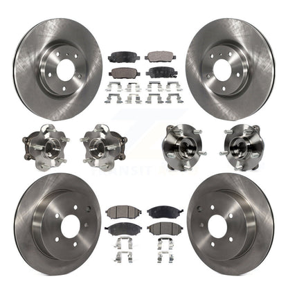 Kit de rotors et plaquettes de frein avec roulement de moyeu avant et arrière (10 pièces) pour INFINITI QX70 AW 15-17