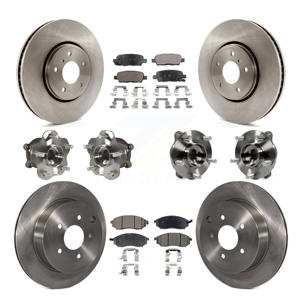 Kit de Rotor et de plaquettes de frein, roulement de moyeu avant et arrière (10 pièces) pour INFINITI FX35 FX37 AW