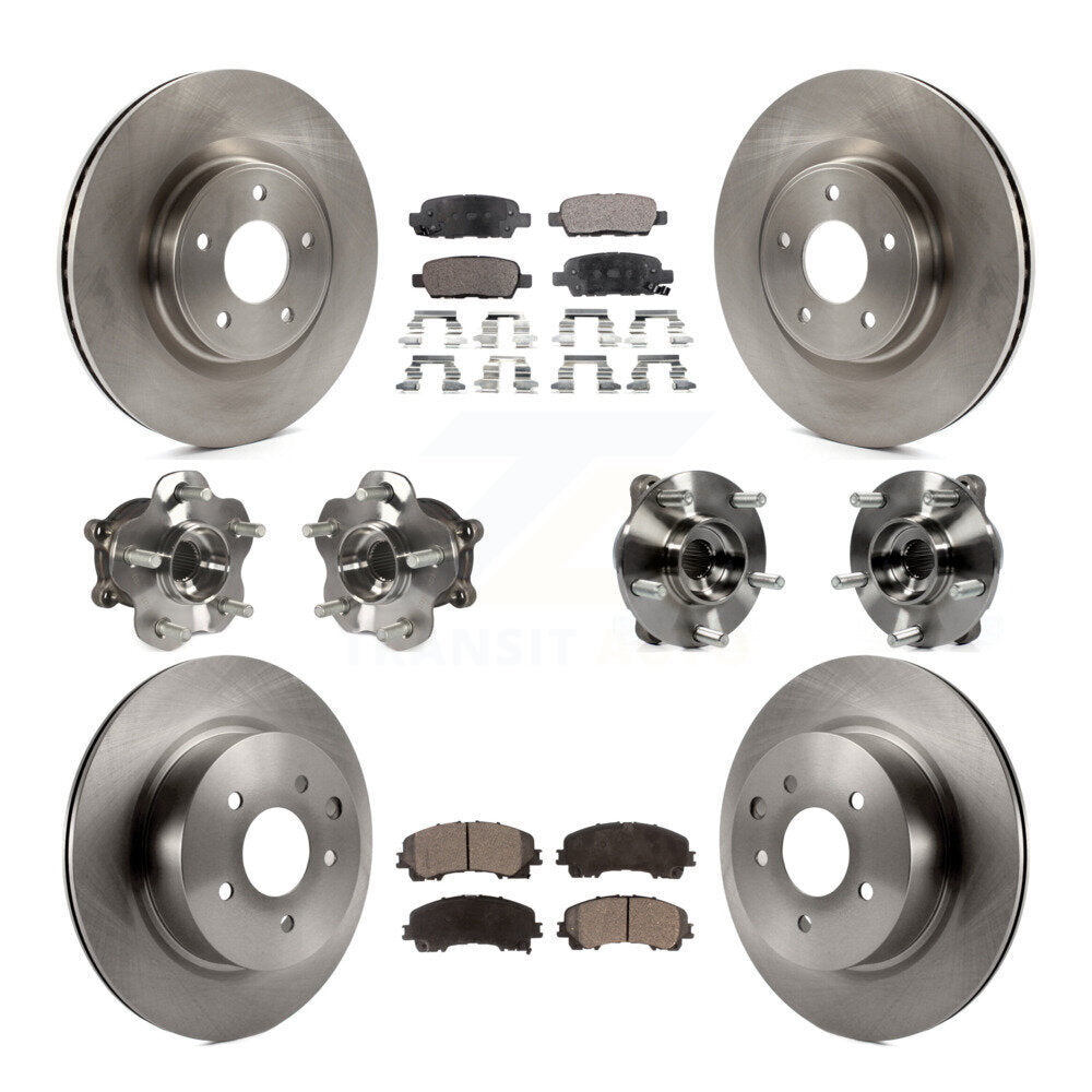 Kit de rotors et plaquettes de frein avec roulement de moyeu avant et arrière (10 pièces) pour INFINITI QX50 AW 16-17