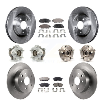 Kit de rotors et plaquettes de frein à disque, roulements de moyeu avant et arrière (10 pièces) pour Nissan Sentra