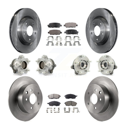 Kit de rotors et plaquettes de frein à disque, roulements de moyeu avant et arrière (10 pièces) pour Nissan Altima