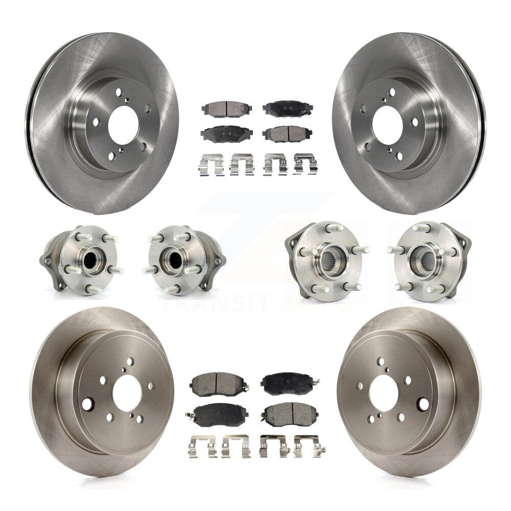 Kit de rotors et plaquettes de frein à disque, roulements de moyeu avant et arrière (10 pièces) pour Subaru Imprez